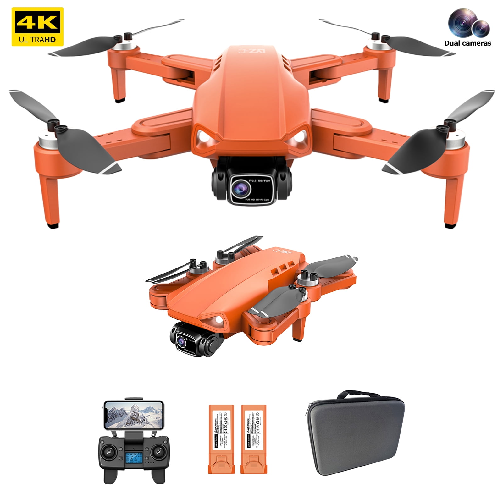6axis Gyroscope 5G GPS 4K HD Camera FPV RC Drone 4CH Remote Control