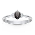 thumbnail image 2 of Birthstone Oval Ring with Shoulder Accents - Smokey Quartz (June), 2 of 5