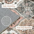 thumbnail image 6 of Aoile Washable Area Rugs 5' x 7', Moroccan Trellis Rug Non-slip Stain Resistant Accent Rug Vintage Distressed Floral Floor Cover Carpet for Dining Room Office Entry Rug, Pink/Grey, 6 of 9