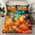 thumbnail image 2 of 3D Butterfly Bed Sheets Set Full Size, Orange Butterfly Tie Dye Flower Print Sheets,Fantasy Butterfly Aesthetic Art 4 Pieces Soft Sheet Set with 2 Pillowcases (//Women), 2 of 6
