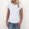 thumbnail image 1 of WILLBEST Chemise Canada Femme Mode Décontractée Femme Manches Courtes Col Rond T-Shirt, 1 of 4