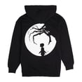thumbnail image 6 of Coraline Full Moon Character Art Women's Black Long Sleeve Hooded Sweatshirt-Large, 6 of 7