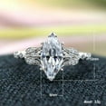 thumbnail image 5 of Hearts And Arrows Super Flash Horse Eye Zircon Ring Women, 5 of 5