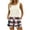 Beige#9527, variant on BOOMNY 4Th Of July Womens 2 Peice Sets Patriotic Usa Star Striped Graphic Sleeveless Tops Shorts Outfits for Women Independence Day Matching Sets