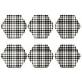 thumbnail image 2 of Bingfone Vintage Houndstooth Black And White Leather Drinks Coasters With Set Of 6,Suitable For Home Kitchen,Coffee Cup Coasters Home Gift, 2 of 9