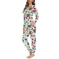 thumbnail image 2 of FKELYI Cute Santa Long Sleeve Pj 2-Pack Polyester Sleepwear for Women Pajama Set,Christmas Gift,Leisure Size 5XL Ladies Pajamas for Pjs Party, 2 of 5