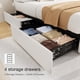 thumbnail image 2 of Qinaqin Queen Size Cama Frame con 4 Almacenamiento Cajones y Ajustable cm de Alturaeadboard Cuero Sintético Upholstered Platform Profundidadiamante Stitched Button Tufted No Caja Spring, 2 of 6
