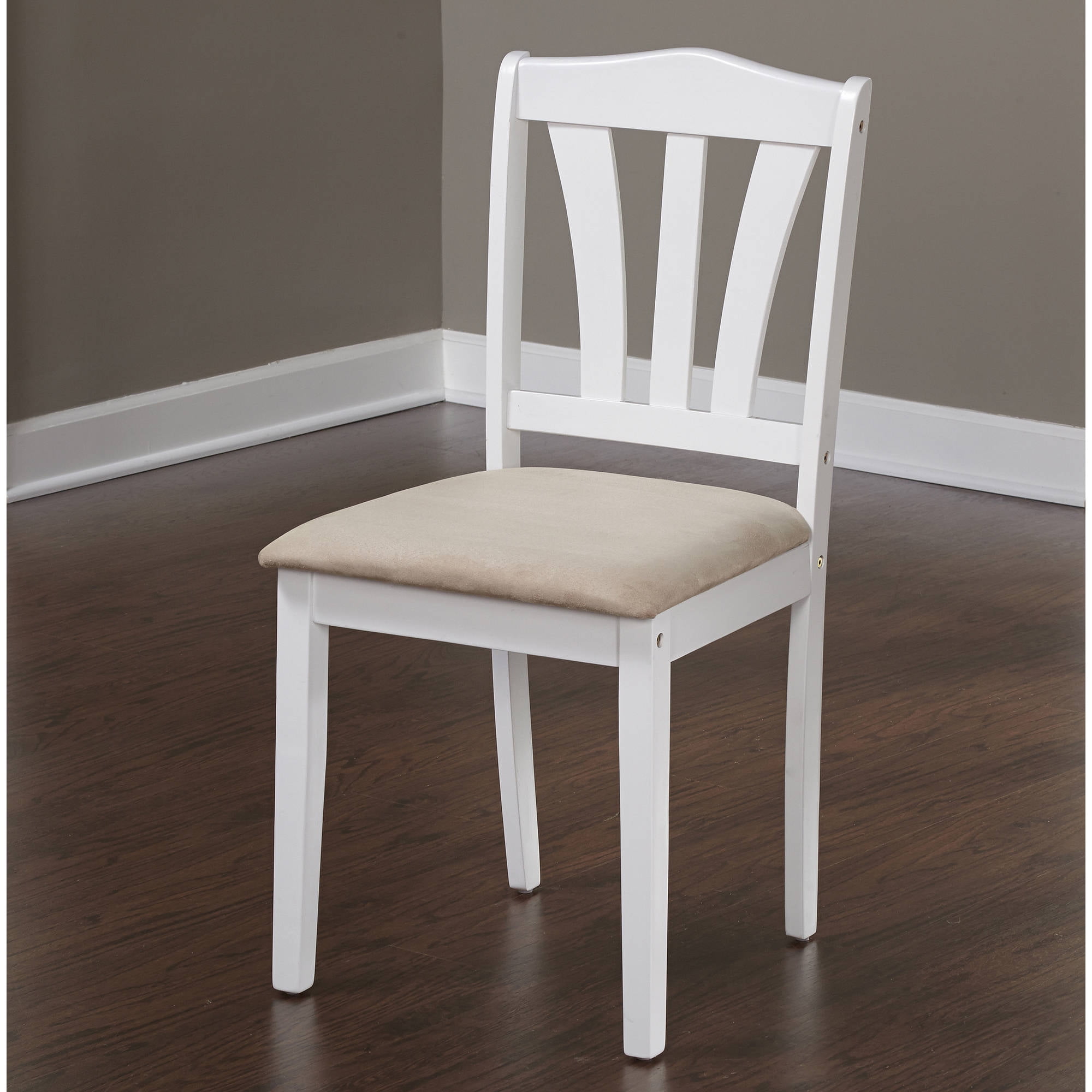 TMS Metropolitan 3 -Piece Durable Wood Farmhouse Dining Set with Table and Chairs, White