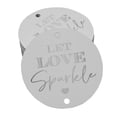 thumbnail image 1 of Inkdotpot Real Silver Foil Let Love Sparkle Wedding Tags Favor Hang Paper Tags 100 Pieces, 1 of 6