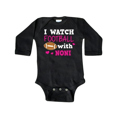

Inktastic I Watch Football with My Noni Gift Baby Girl Long Sleeve Bodysuit