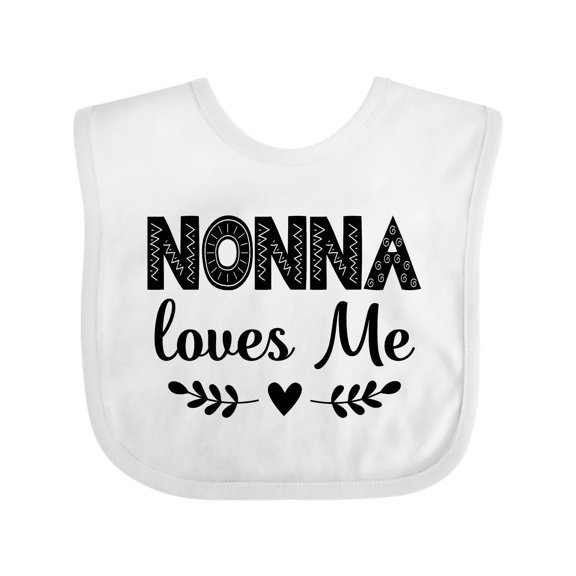 Inktastic Nonna Baby Clothes Grandchild Girls Baby Bib