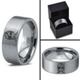 thumbnail image 4 of Gray Spiral Ring Handmade Tungsten Gamer Couple Gift Colorful Initial Jewelry Mom Men Gay, 4 of 7