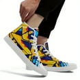 thumbnail image 5 of Coolcustomize Men's Graffiti High-Top Sneakers - Street Art Design Trainers with Vibrant Abstract Patterns, Breathable Fabric Upper & Rubber Sole, Casual Hip-Hop Style for All-Season Wear (Plus Size), 5 of 10