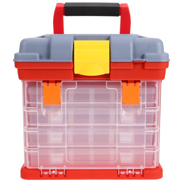 unbranded Organizador De Piezas Con Compartimentos Para Fácil Clasificación Caja Portátil Multicolor