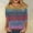#42Multicolor, variant on Byworldtasic Women's Oversize Long Sleeve Tops Women's 3/4 Length Sleeve Pullover Tops Round Neck Lightweight Breathable T-shirts Colorful Stripes Print Basic Blouses Multicolor