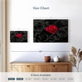 thumbnail image 4 of Elephant Stock Red Rose Pop Wall Art - Horizontal Canvas Wall Art - Living Room Wall Decor - Gothic Canvas - Red And Gray Decor - 24" x 16", 4 of 8