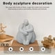 thumbnail image 5 of Figuras de señora gorda de resina, adornos de escritorio, estatuas de Yoga para mujer, artesanía (abrazo sentado), 5 of 8