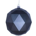 thumbnail image 1 of Vickerman M177487DM 6 in. Pewter Matte Geometric Christmas Ornament Ball - 4 per Bag, 1 of 2