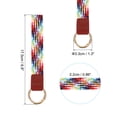 thumbnail image 2 of Uxcell 6.8" Keychain Wristlet Key Chain Wristlet Bracelet with Double Rings Rainbow, 2 of 4