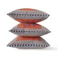 thumbnail image 2 of Window Wreath Palace Broadcloth Fabric Blown and Closed Pillow - Orange Gray, 2 of 4