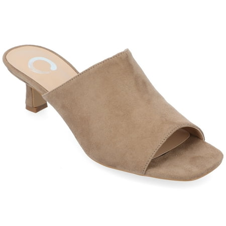

Journee Collection Womens Mercerr Slip On Open Toe Kitten Heel Pump