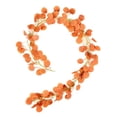 thumbnail image 2 of Guirnalda de eucalipto plateado con hojas artificiales para decoración del hogar naranja, 2 of 9