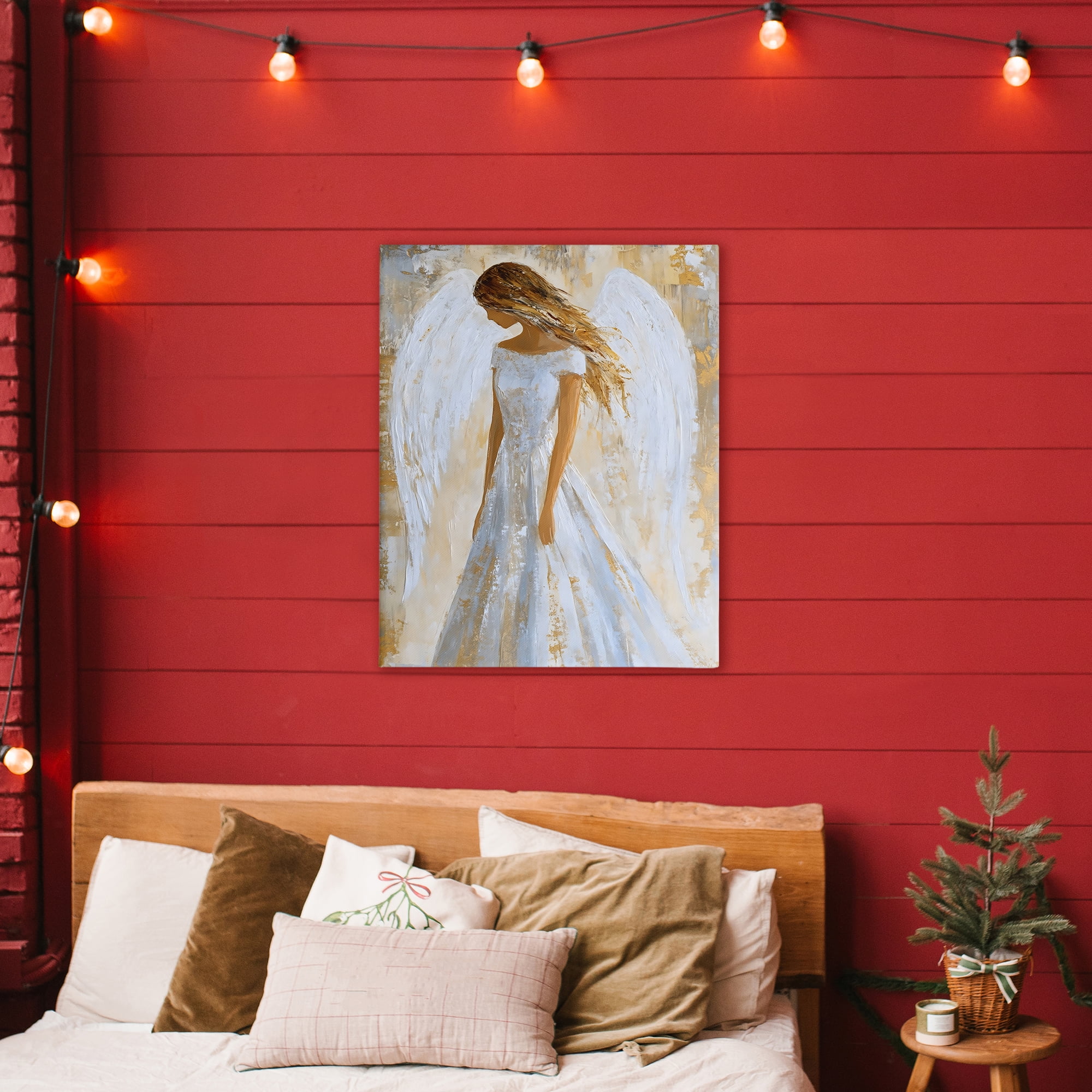 Holy Angel In White Canvas Wall Art, design by Franklyn Gregory