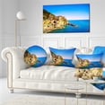 thumbnail image 3 of Designart Manarola Village Seashore Italy - Seashore Throw Pillow - 12x20, 3 of 5