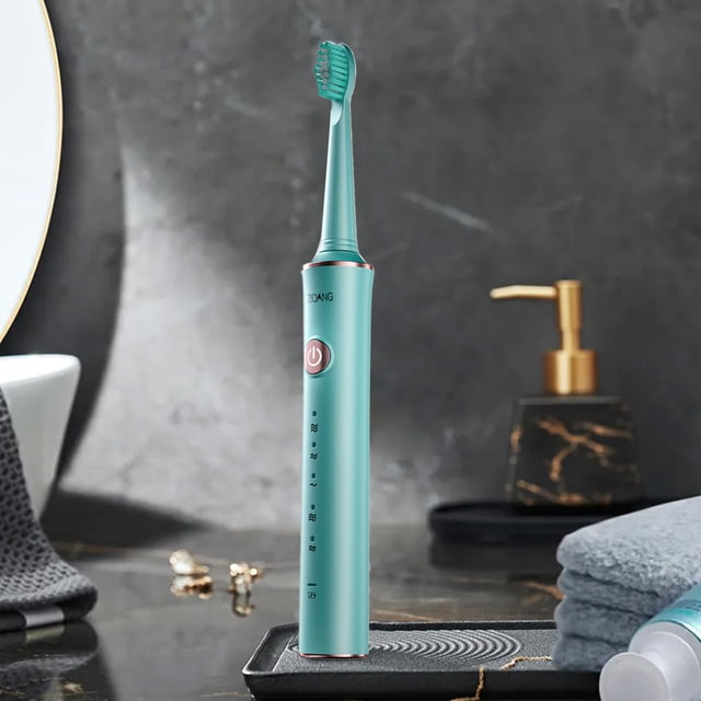 Fiudx Cepillo de Dientes Eléctrico, Diseño Impermeable Ipx7, 5 Modos de Velocidad, Recargable Por Usb, Bajo Nivel de Ruido y Carga Rápida, Limpieza Profunda y Blanqueamiento, 4 Cabezales Incluidos, C