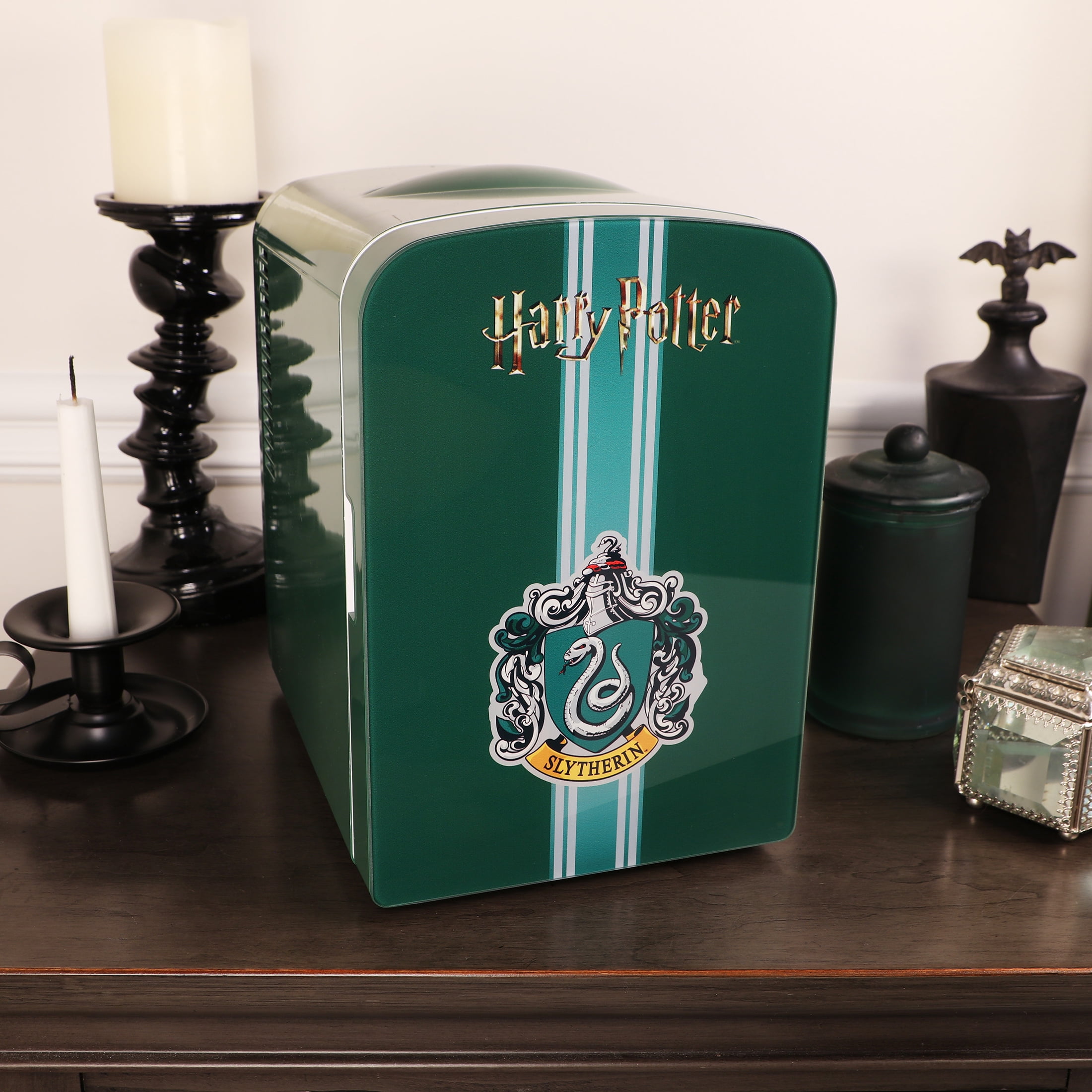Harry Potter Slytherin 4L Mini Refrigerators with Thermoelectric Cooling, 4.4 lb