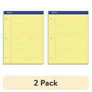 (2 pack) Ampad Double Sheets Pad, Legal/Wide, 8 1/2 x 11 3/4, Canary, 100 Sheets -TOP20243