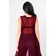 thumbnail image 2 of goowrom Chemise Sans Manches Transparente pour Femmes avec Nœud Irrégulier, 2 of 3