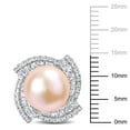 thumbnail image 2 of Everly Women's Cultured Pearl and Cubic Zirconia Sterling Silver Earrings, 2 of 6