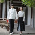 thumbnail image 4 of Nueva pareja de estilo chino viste ropa de clase estilo retro chino actuación escuela secundaria universidad estilo retro República de China camisa de cuello alto de actuación, 4 of 5