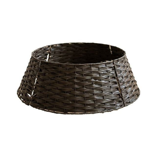 Christmas Tree Basket Christmas Tree Collar Wicker for Artificial Trees Christmas Tree Stand Base ,Natural Woven,Farmhouse Christmas Tree Collar