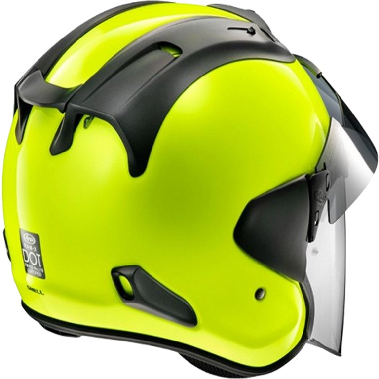 arai helmet open face Ram-X Solid - Fluorescent Yellow while Hans Arai Ram-X Helmet - Fluorescent
