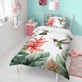thumbnail image 4 of Hummingbird and Flower Duvet Cover and Pillowcase Set for Single Bedding, Bedroom Accessories for Kids Teens, 4 of 5