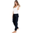 thumbnail image 2 of JuicyTrendz Women’s Twill Cotton Cargo Pants – Military Army Casual Work Trouser with 8 Pockets Navy XL, 2 of 2