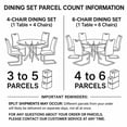 thumbnail image 2 of Sumdeal 47" Modern Round Glass Dining Table Room Sets for 4,Dining Table with 4 PU Leather Dining Chairs,Glass Table and 4 Black C-shaped Chairs with Golden Leg, 2 of 3