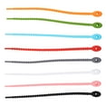 10PCS Silicone Cable Ties Zip Ties Reusable Data Line Wire Ties Binder