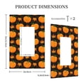 thumbnail image 3 of Disketp Orange Pumpkin And Autumn Maple Decorator Light Switch or Receptacle Outlet Wall Plate Decorator Wall Plate Child Safe Outlet Cover-Style U, 3 of 6