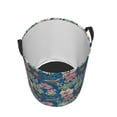 thumbnail image 3 of Balery Colorful Flowers Round Laundry Basket with Handles Waterproof Freestanding Laundry Hamper for Clothes Toys in the Dorm and Family-, 3 of 8