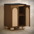 thumbnail image 5 of Plaisir II 24" Freestanding Bathroom Vanity in Brown Oak with Black 3-Hole Widespread Sink Top, 5 of 5
