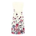 thumbnail image 4 of Mono de color estampado para mujer, falda corta, vestido sin mangas con cintura y hombros descubiertos sexy Fridja  hjkh2711, 4 of 4