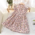thumbnail image 3 of B91xZ Robe Décontractée en Coton pour Fillette, Printemps Été, Manches Longues, Col Ras du Cou, Robe en Tricot 2-9 Ans, Rose 5-6 Ans, 3 of 5