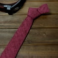 thumbnail image 2 of Spring Notion Men's Mottled Linen Skinny Necktie, 2 of 4