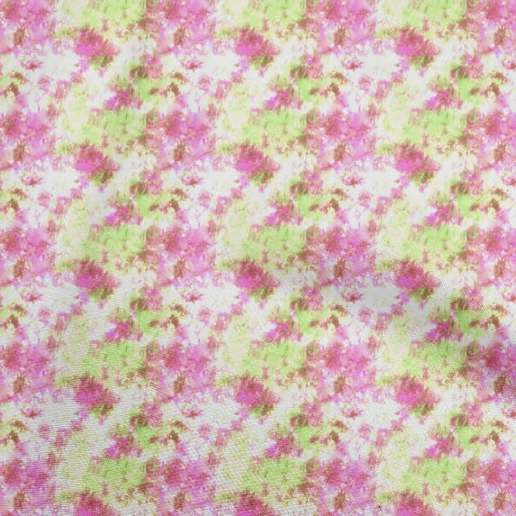 oneOone Polyester Spandex Pink Fabric Tie Dye Craft Projects Decor Fabric Printed By The Yard 56 Inch Wide