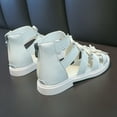 thumbnail image 6 of jobturf Girls Bow Gladiators Sandals Toddlers Strappy Open Toe Sandals Summer Flats Shoes with High Back Zipper for Little Girls Big Kids, 6 of 7