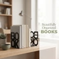 thumbnail image 5 of Unique Bargains 2Pcs Decorative Metal Tree Style Book Ends Black 5.3*4.9*5.5inch, 5 of 5