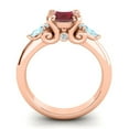 thumbnail image 4 of 2.50 T.C.W Latest Design Round Cut Red Ruby & Aquamarine Gemstone Engagement Ring for Girls Solid 18K Rose Gold Size 9 by Diamond-Capitals, 4 of 8